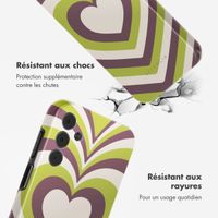 Selencia Coque arrière Vivid Samsung Galaxy A15 (5G) - Double Hearts Plum Fern