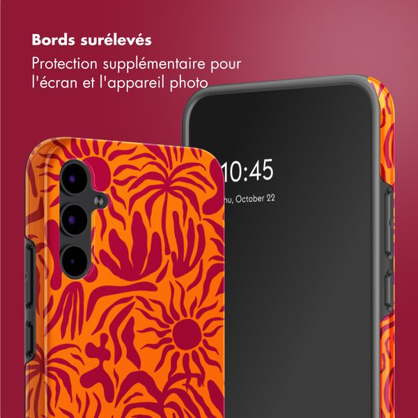 Selencia Coque arrière Vivid Samsung Galaxy A34 (5G) - Tropical Vibes Apricot