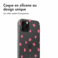 imoshion Coque design pour iPhone 12 (Pro) - Dusty Rose Connected Hearts