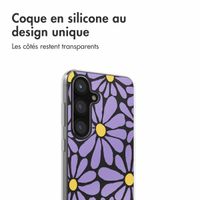 imoshion Coque design pour Samsung Galaxy S25 - Tropical Violet Flowers Connect