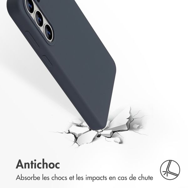 Accezz Coque Liquid Silicone avec MagSafe Samsung Galaxy S26 Plus - Bleu foncé