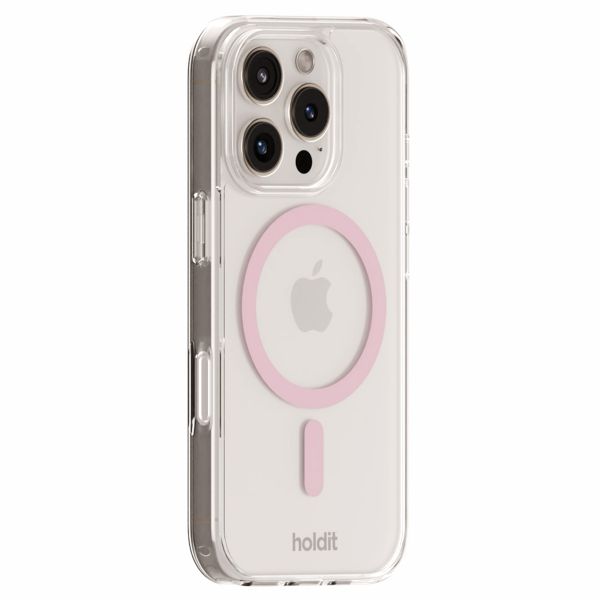 Holdit Coque MagSafe iPhone 16 Pro - Rose / Transparent