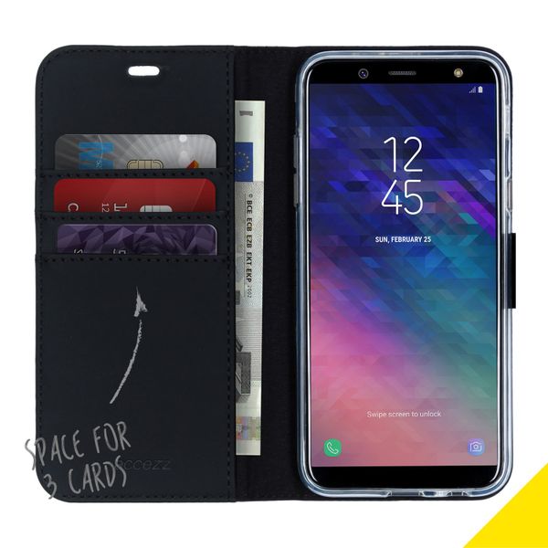 Accezz Étui de télephone Wallet Samsung Galaxy A6 (2018) - Noir