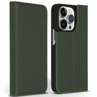 Accezz Étui de télephone Slim Folio en cuir de qualité supérieure Apple iPhone 14 Pro - Vert