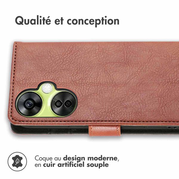 imoshion Étui de télephone portefeuille OnePlus Nord CE 3 / CE 3 Lite - Marron