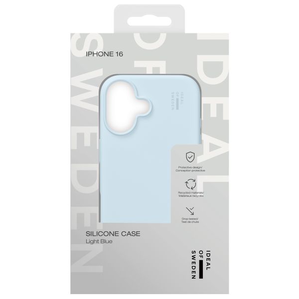 iDeal of Sweden Coque Silicone iPhone 16 - Light Blue