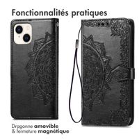imoshion Etui de télephone Mandala Apple iPhone 15 - Noir