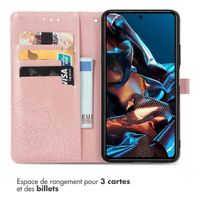 imoshion Etui de téléphone portefeuille Mandala Xiaomi Poco X5 Pro 5G - Rose Dorée