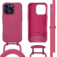 imoshion Coque de couleur avec cordon amovible MagSafe iPhone 16 Pro - Raspberry