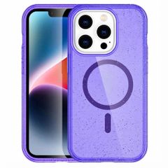 imoshion Coque Pailletée avec MagSafe Apple iPhone 14 Pro Max - Paillettes Violet