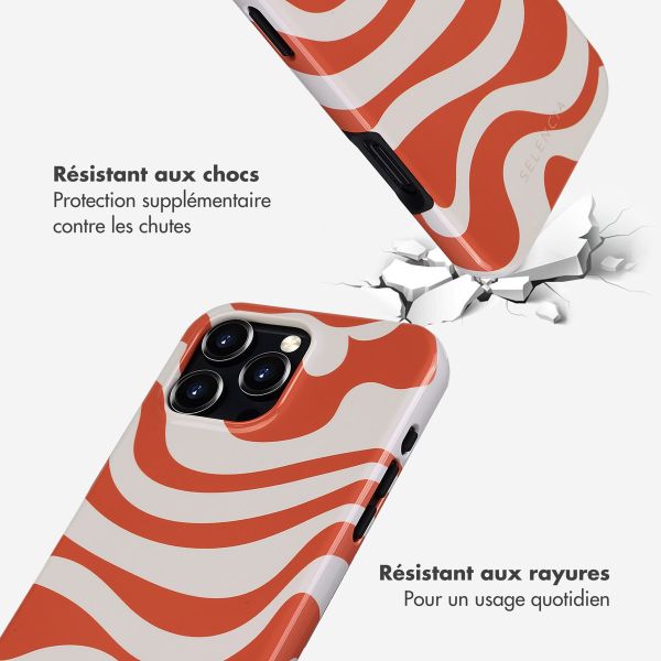 Selencia Coque arrière Vivid Tough avec MagSafe iPhone 16 Pro Max - Dream Swirl Orange