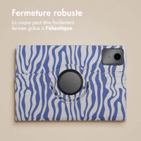 imoshion&#x20;Coque&#x20;tablette&#x20;Design&#x20;rotatif&#x20;&#xE0;&#x20;360&#xB0;&#x20;Lenovo&#x20;Tab&#x20;M11&#x20;-&#x20;White&#x20;Blue&#x20;Stripes