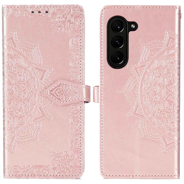 imoshion Etui de téléphone portefeuille Mandala Samsung Galaxy Z Fold 6 - Rose Dorée