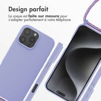 imoshion Coque en silicone avec cordon iPhone 16 Pro Max - Violet