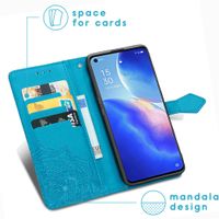 imoshion Etui de téléphone Mandala Oppo Find X3 Lite - Turquoise