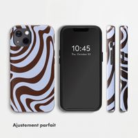 Selencia Coque arrière Vivid Apple iPhone 13 / 13 Pro - Dream Swirl Chocolate