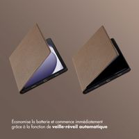 Selencia Coque tablette Riva Samsung Galaxy Tab A9 Plus - Mocha Brown