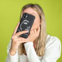 imoshion Coque Design Samsung Galaxy A40 - Visage abstrait - Blanc