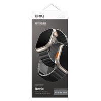 Uniq Bracelet double face Revix Premium Edition Apple Watch Series 1 á 10 / SE / Ultra (2) (44/45/46/49 mm) - Charbon/Gris Cendré