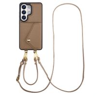 Selencia Coque de télephone Sera avec cordon et porte-cartes enveloppe Samsung Galaxy S26 Ultra - Taupe
