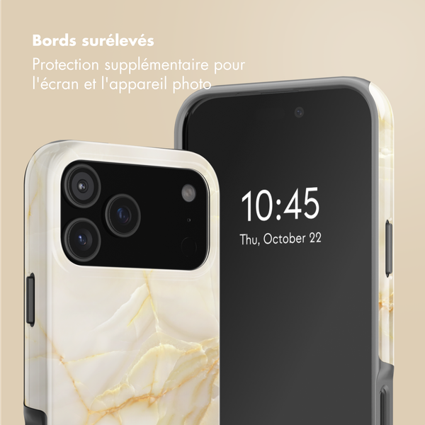 Selencia Coque arrière Vivid avec MagSafe Apple iPhone 17 Pro Max - Golden Beige Marble
