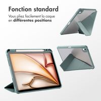 imoshion Coque tablette Origami iPad Air 13 pouces (2025) M3 / (2024) M2 - Vert foncé