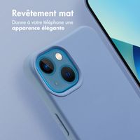 imoshion Coque arrière Color avec cordon amovible et MagSafe Apple iPhone 13 - Ash Blue