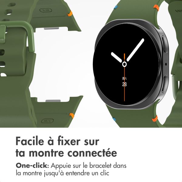 imoshion Bracelet Wave en silicone Samsung Galaxy Watch 8 (40/44mm) / Classic (46mm) - Vert foncé