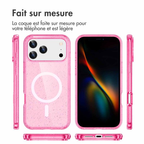 imoshion Coque Pailletée avec MagSafe Apple iPhone 17 Pro - Rose