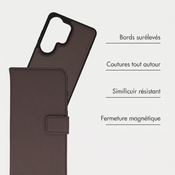 imoshion Étui portefeuille luxe 2-en-1 amovible Samsung Galaxy S26 Ultra - Marron