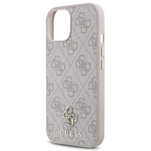 Guess Coque 4G Metal Logo MagSafe iPhone 15 - Rose