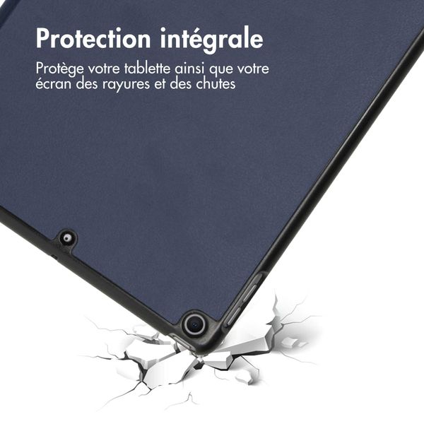 imoshion Coque tablette Trifold Apple iPad 9 (2021) 10.2 pouces / iPad 8 (2020) 10.2 pouces / iPad 7 (2019) 10.2 pouces - Bleu foncé