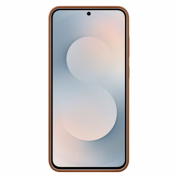 Samsung Original Coque KindSuit en Cuir Végan Samsung Galaxy S25 FE - Tan