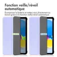 imoshion Coque tablette Trifold Apple iPad 11 (2025) 11 pouces / iPad 10 (2022) 10.9 pouces - Lila