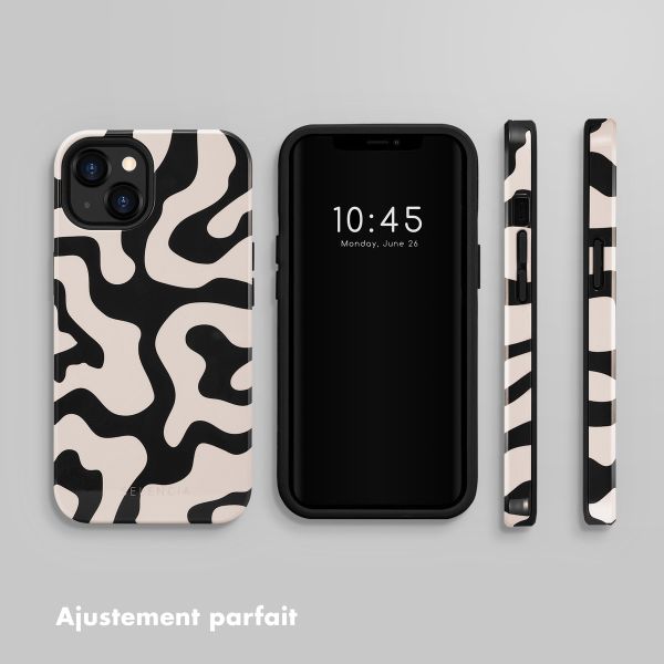 Selencia Coque arrière Vivid Tough iPhone 13 - Art Wave Black