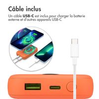 imoshion Batterie externe MagSafe - 10.000 mAh - Batterie externe sans fil - Abricot Crush Orange