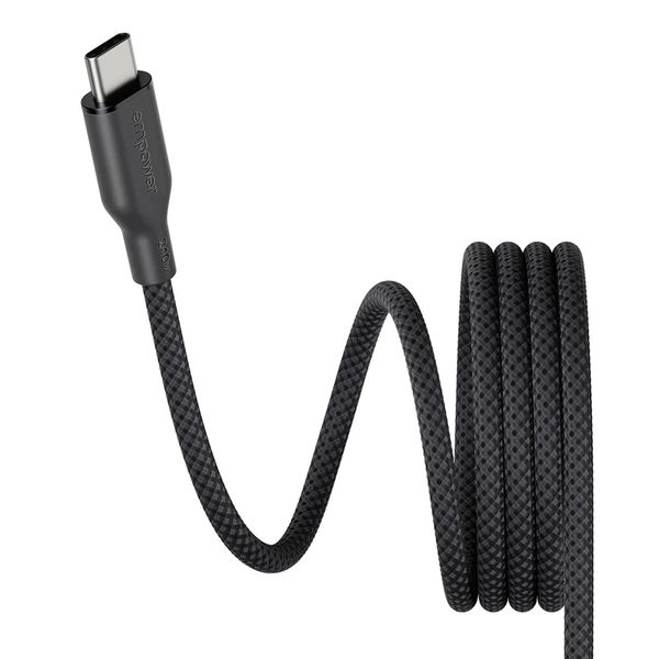 Empower by PanzerGlass Câble de recharge Magnetic Snake USB-C vers USB-C - 240 W - 1.5 mètres - Space Black