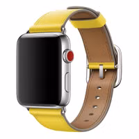 Apple Leather Band Classic Buckle Apple Watch Series 1 á 9 / SE (38/40/41 mm) / Series 10 (42 mm) - Spring Yellow