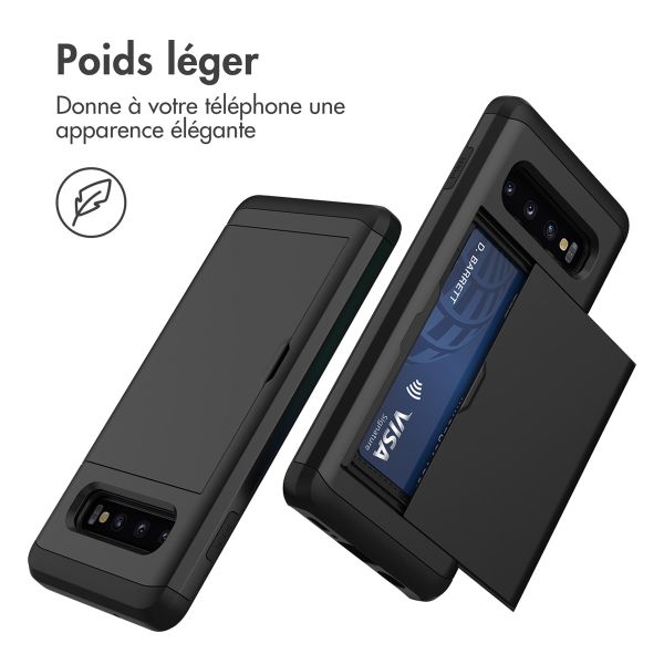 imoshion Coque arrière avec porte-cartes Samsung Galaxy S10 - Noir