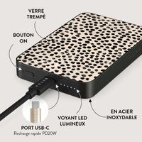 Burga Powerbank magnétique 5 000 mAh - MagSafe et Qi2 - Latte aux amandes / Gunmetal