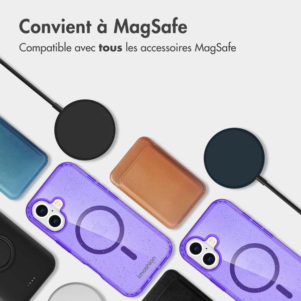 imoshion Coque Pailletée avec MagSafe Apple iPhone 17 - Violet