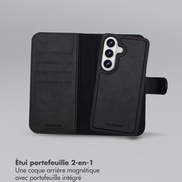 Selencia Étui portefeuille amovible Olyn avec MagSafe Samsung Galaxy S26 - Noir