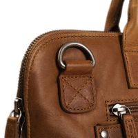 The Chesterfield Brand Sac ordinateur 14 pouces Harvey - Cuir véritable - Cognac