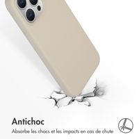 Accezz Coque Liquid Silicone Apple iPhone 15 Pro Max - Stone