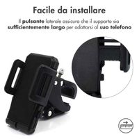 Accezz Support de téléphone pour vélo - Réglable - Universel - Noir