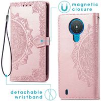 imoshion Etui de téléphone Mandala Nokia 1.4 - Rose champagne