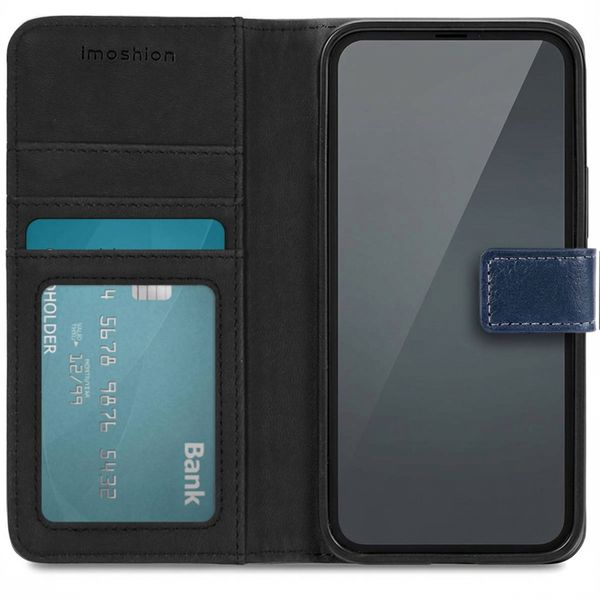 imoshion Étui de télephone portefeuille de luxe Apple iPhone 13 Pro - Bleu foncé