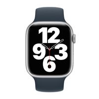 Apple Bracelet Boucle unique en Silicone Apple Watch | 44/45/46/49 mm - Taille 8 - Storm Blue