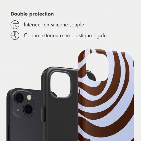 Selencia Coque arrière Vivid Apple iPhone 13 / 13 Pro - Dream Swirl Chocolate