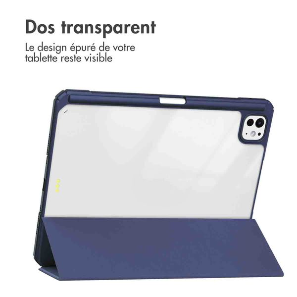 imoshion Coque tablette rigide Trifold Apple iPad Pro 13 (2024) M4 - Bleu foncé